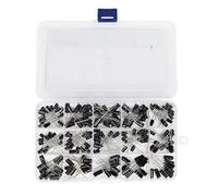 200PCS 15 Value in Line Aluminum Electrolytic Capacitor Assortment Box Kit 0.1-220UF for Electronics Repair