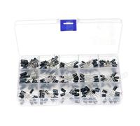 200pcs 15value 0.1-220uF Aluminium Electrolytic Capacitors Assortment Storage Box Kit 10V 16V 25V 50V
