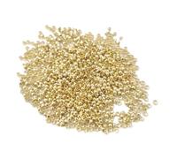 200Pcs 2/2.5mm 18K Gold Plated Ball Crimp Beads