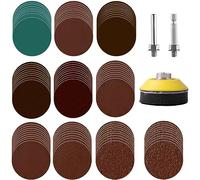 200Pcs 2 Inch Sanding Disc Hook and Loop, Drill Bit Sander Attachment Assorted for Die Grinder Rotary Tools Accessories 1/4" Shank 60grit -3000grit