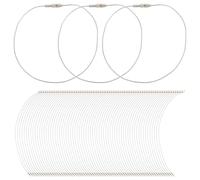 200pcs 20cm Price Tag Fasteners Hemp Rope Hanging Ties Silver | Tool-free Assembly for Retail Staff and Jewellery Makers, Suitable for Gloves, Price Stickers, Boutique Displays