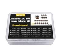 200Pcs 20Values 1UH - 2.2MH CD43 Wire Wound SMD Power Inductor Assortment Kit, 4.5mmx4mmx3.2mm Chip Inductors 1UH 1.5UH 2.2UH 3.3UH 4.7UH 6.8UH 10UH 15UH 47UH 68UH 100UH 470UH 680UH 1MH 2.2MH