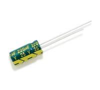 200PCS 220UF 25V 25V220UF Aluminum Electrolytic Capacitor high-frequency 6X12MM EKFBQBGW