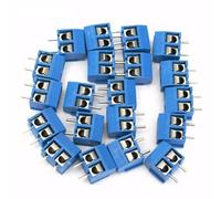 200Pcs 2Pin Screw Terminal Block Connector 5.08mm Pitch Blue PCB Mount Panel Wiring For DIY Electrical Industry Projects Assembly