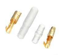 200Pcs 3 9mm Male & 4 0mm Female Connectors with Insulator Sleeves for Wiring Projects