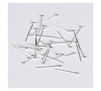 200Pcs 30/50mm Eye Ball Flat Head Pins Earrings DIY Findings Accessories Headpins for Jewelry Making Supplies tl807 (Color : Silver Ball Pins, Size : 30mm)