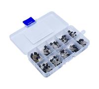 200Pcs 3Pin Transistor 10 Types Transistor Assortment Kits 50V 100mA TO-92 Transistors For Electronic Circuit Enduring For Electronics Projects & Repair