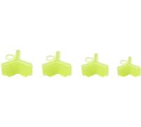 200Pcs-4Size Fishing Hook Bonnets Treble Hook Covers for Standard Hook Sizes #1/0-8, Yellow