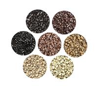 200pcs 5.0X3.0X3.0mm Silicone Micro Rings Links Beads for Hair Extensions (Gray Blonde)