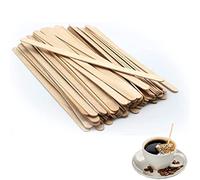 200Pcs 5.5 Inch Coffee Stir Sticks, Individually Paper Wrapped Wooden Stirrers, Disposable for Hot & Cold Drinks, Tea, Hot Chocolate