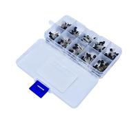 200Pcs 50V 100mA TO-92 Transistors Replacement 10 Value Transistor Assortment Kits 3Pin Transistor For Electronic Repair For Electronics Projects & Repair