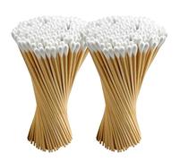 200PCS 6" Long Cotton Swabs with Bamboo Sticks - Lint Free, Highly Absorbent Cleaning Cotton Tipped Applicators