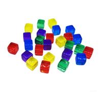 200pcs 6-Sided Dice Set 8mm for Math Teaching(Mixed colors)