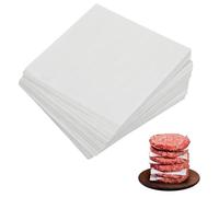 200Pcs 6" X 6" Square Burger Paper Sheets,15X15cm Non Stick Wax Burgerpapers,Greaseproof Parchment Paper,Waxpaper Sheets for Foods Seperating Patty Meat Beef Cookies Storing Cake Tin