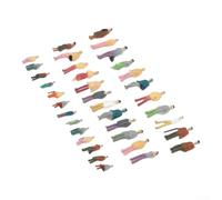 200pcs ABS Model People Figures 12-19mm Painted Set | Enhances railway stations and street scenes, adds life to dioramas and model towns