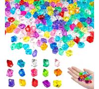 200PCS Acrylic Gems Fake Ice Rocks, Fake Ice Cubes, Treasure Chest Set, 200-Piece Pirate Gemstones, Multicolor Acrylic Crystal Gems for Kids, Safe and Non-Toxic, Perfect for Christmas Party