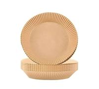 200PCS Air Fryer Disposable Paper Square Round Baking Barbecue Plate NonStick Mat Kitchen Oven Oil Absorbing Tool for Air Fryer(Round)