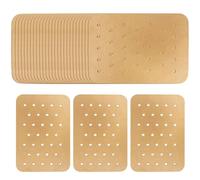 200Pcs Air Fryer Paper Liners, Non-Stick Perforated Baking Liners Disposable, Unbleached Airfryer Liner Dual Parchment Paper, Rectangle Cooking Papers Sheet, 5.7x8.2in