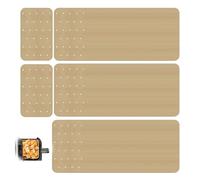 200Pcs Air Fryer Parchment Paper, 5.5 x 8 in Disposable Nonstick Air Fryer Paper Liners, Unbleached Perforated Rectangle Baking Liners Dual Greaseproof Cooking Paper Sheet for Bamboo Steaming Basket