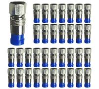 200PCS All-Copper Waterproof 75-5 RG6 Extruded F-Head British TV Cable 24 Shielded Universal Connector A