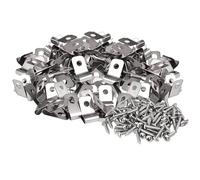 200Pcs Aluminum Fencing Wire Clamps, Livestock Wire Fence Clips for Attaching Wire Mesh and Cables to Wooden Posts and Walls
