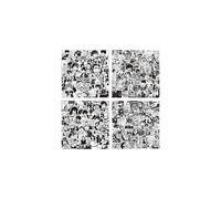 200pcs Anime Mixed Stickers,Black and White Stickers, Vinyl wasserdichte Sticker Pack, Klassische Anime-Aufkleber für Laptop Wasserflasche