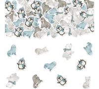 200Pcs Arctic Polar Animals Confetti Winter Woodland Animal Decorations Polar Bear Penguin Table Confetti Scatter for Winter Baby It's Cold Outside Baby Shower Birthday Christmas Party Supplies