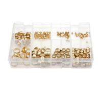 200Pcs Assorted Box Imperial Brass Olives 1/8 5/32 3/16 1/4 5/16 3/8 1/2 & 5/8"