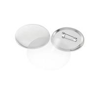 200PCS Badge Pin Button DIY Making Parts 25/32/37/44mm Metal Badge Maker Parts Supplies for Button Maker Machine Compatible and Multi-Use(25mm,200pcs Frosted Base)