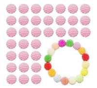 200Pcs Bayberry Round Beads,12mm Acrylic Imitation Pearl for Jewelry Making,Loose Pearl Beads for Bracelet Necklace Earring DIY Art Craft Projects Home Decoration-Light Pink