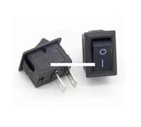 200Pcs Black Push Button Switch 3A 250V KCD11 2Pin Snap-in On/Off Rocker Switch 10MM*15MM BLACK IDGTTLDF