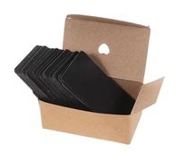 200pcs Blank Black Card Black Journal Cards Thank You Note Cards Revision Autograph Blank Vocabulary Flash Photo Paper