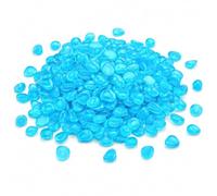 200PCS Blue Glowing Pebbles, Glow-in-the-Dark Garden Stones for Fish Tank | absorbs light and glows for hours, safe for fish tanks and aquariums, versatile for gardens plant pots lawns