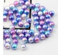 200pcs Blue Pearl ABS Plastic Round Pearl Beads 6MM Loose Beads for Crafting,Vase Fillers