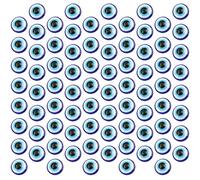 200pcs Blue Resin Flat Back Evil Eye Beads for DIY Jewelry Making