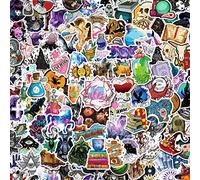 200Pcs Bohemian Stickers, Witch Pharmacy Witchcraft Sticker Pack, Vinyl Waterproof Potion Bohemian Aesthetic Purple Stickers for Laptop Skateboard Phone, Party Decoration Present for Teenage Adults