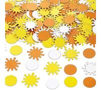 200Pcs Boho Sun Confetti - Table Decor Here Comes the Son Baby Shower First Trip Around the Sun 1st Birthday Decorations, You Are My Sunshine Paper Craft, Sun Scatter Retro Party Supplies