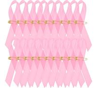 200Pcs Breast Cancer Ribbon with Pin, For Public, Ribbon with Pin