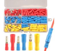 200pcs Bullet Connectors Male and Female, Bullet Terminals Wire Connectors Crimp Terminal Automotive Electrical Connectors Motorcycle Connector Butt Insulated Waterproof Electrical Connectors