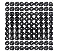 200Pcs Cable Grommets Buckle Type, Black PA66 Wire Hole Cover for Desk Cable Management, Fire Resistant Insulated Cord Organizer with Stable Petal Fixation (RSB-16)