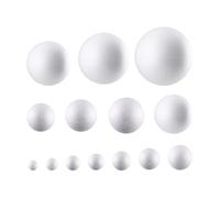 200pcs Cake Dummies Cake Toppers Christmas Decor Balls White Shape Xmas Tree Ball Ornaments DIY Ball Children Ball Craft Ball Model Kids Ball Round Ball