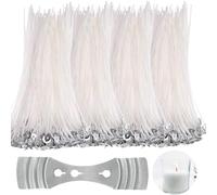 200Pcs Candle Wicks & 1 Pcs Stainless Steel Wick Holder - DIY Candle Making Kit