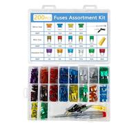 200Pcs Car Fuse Assortment Kit (40 Micro + 80 Mini + 80 Standard Blade Fuses) with Circuit Tester Pen, 3A 5A 7.5A 10A 15A 20A 25A 30A 40A for Auto RV Truck Boat Motorcycle