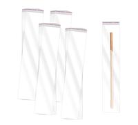 200pcs Cellophane Bags: Transparent OPP Plastic, Self-Adhesive Gift Packaging (25 * 5cm) for Candy, Biscuit Sticks, Pastries, Jewelry & More