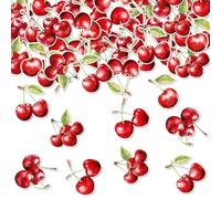 200Pcs Cherry Confetti for Table, Cherry Themed Party Decorations Sweet Cherry Party Table Decor Cherry Paper Scatters for Girls Fruit Theme 1st Birthday Baby Shower Bachelorette Wedding Bridal Shower