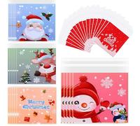 200Pcs Christmas Sweet Bags, Self Adhesive Xmas Sweet Cookie Bags, Candy Bags for Sweets Xmas Cookie Treat Bags Biscuit Bags Sweet Bags Candy Bags for Christmas Party Favors