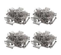 200Pcs Chrome Single Coil Pickup Screws & Adjust Height Springs for Guitar