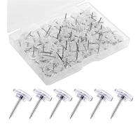 200Pcs Clear Push Pins, Drawing Pins with Storage Box, Notice and Bulletin Boards, Map Pins Posters for Wall Hangings, Cork Board