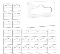 200Pcs Clear Self Adhesive Hanging Tabs, Heavy Duty Sticky Hanger Tags, Plastic Hang Tags with Slot Hole for Supermarket Shops Store Hanging Selling Product Retail Display, 1.77x1.37 Inches