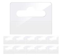 200PCS Clear Sticky Hang Tabs Plastic Hanging Tabs with Slot Hole Self Adhesive Sticker Hanger Hanging Folder Tabs for Sale Items Store Retail Display (1.8''x1.4'')